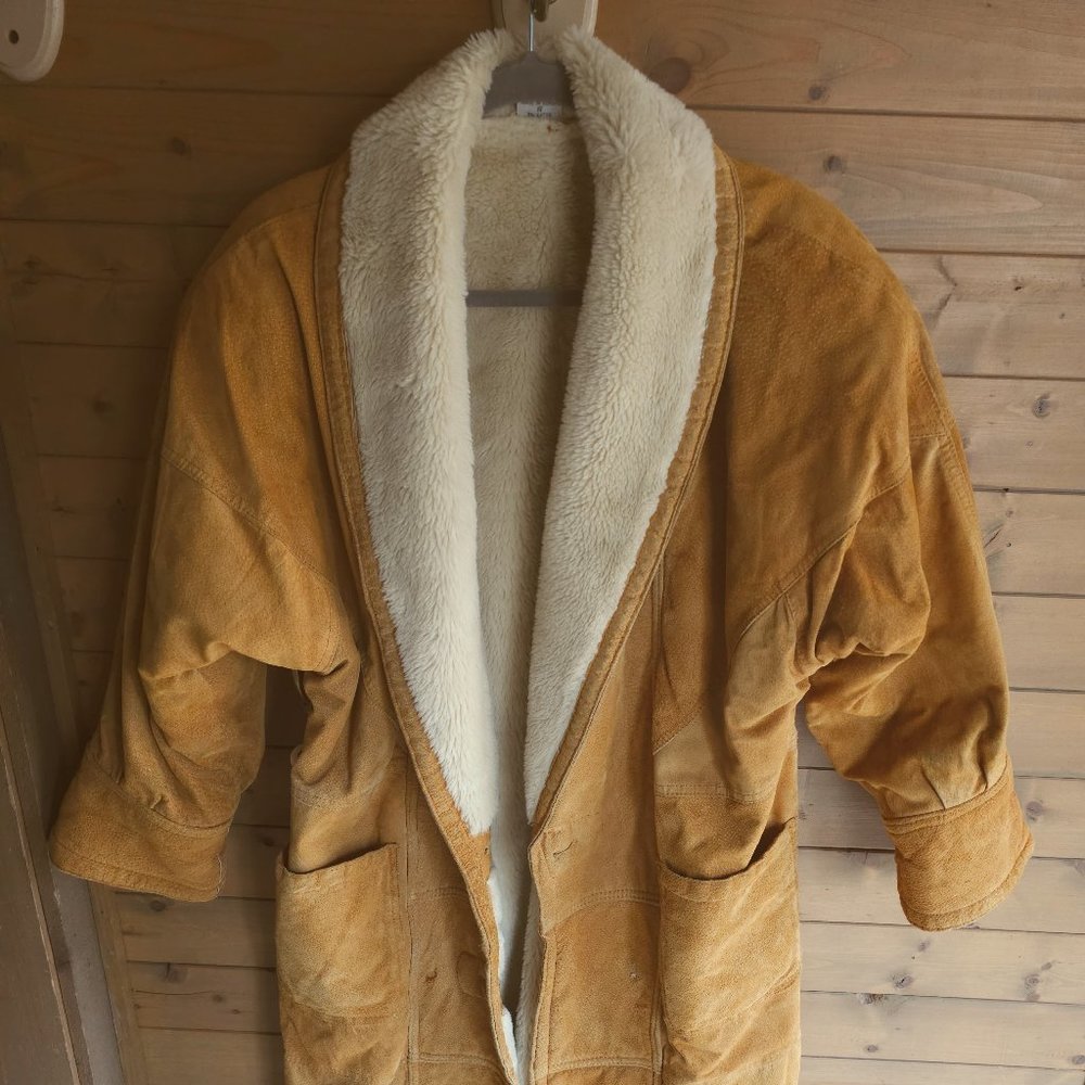 Vintage 70's Foxrun Sherpa Leather Jacket - Women's Small